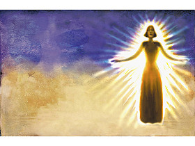 glowing standing woman getty